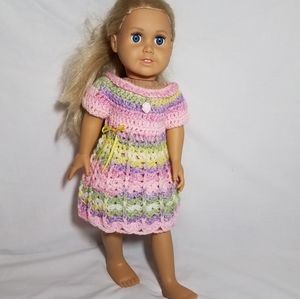 Handmade American Girl 18" Doll Pastel Dress
